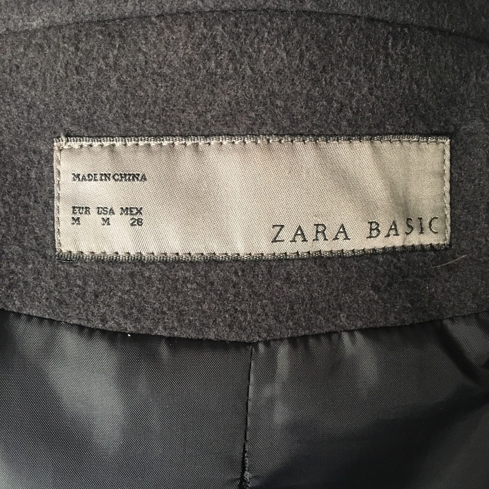 Zara Basic Gray Coat - image 3